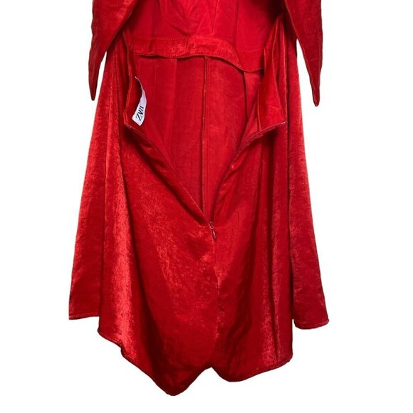 Zara  Red Jumpsuite Sleeveless Spaghetti Straps Tie Back Romper Medium - Picture 15 of 16